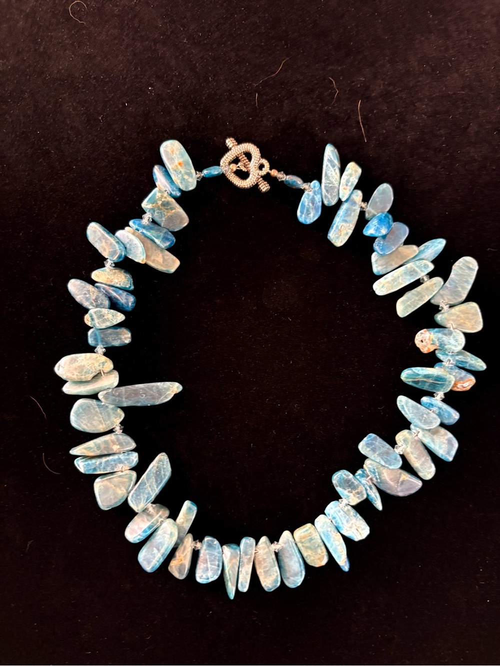 Blue Natural Stone Chip Necklace - Women Jewelry